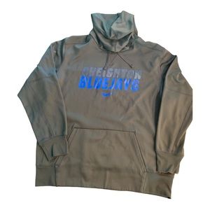 Mens XL Nike Creighton Bluejays Sweatshirt Hoodie Gray